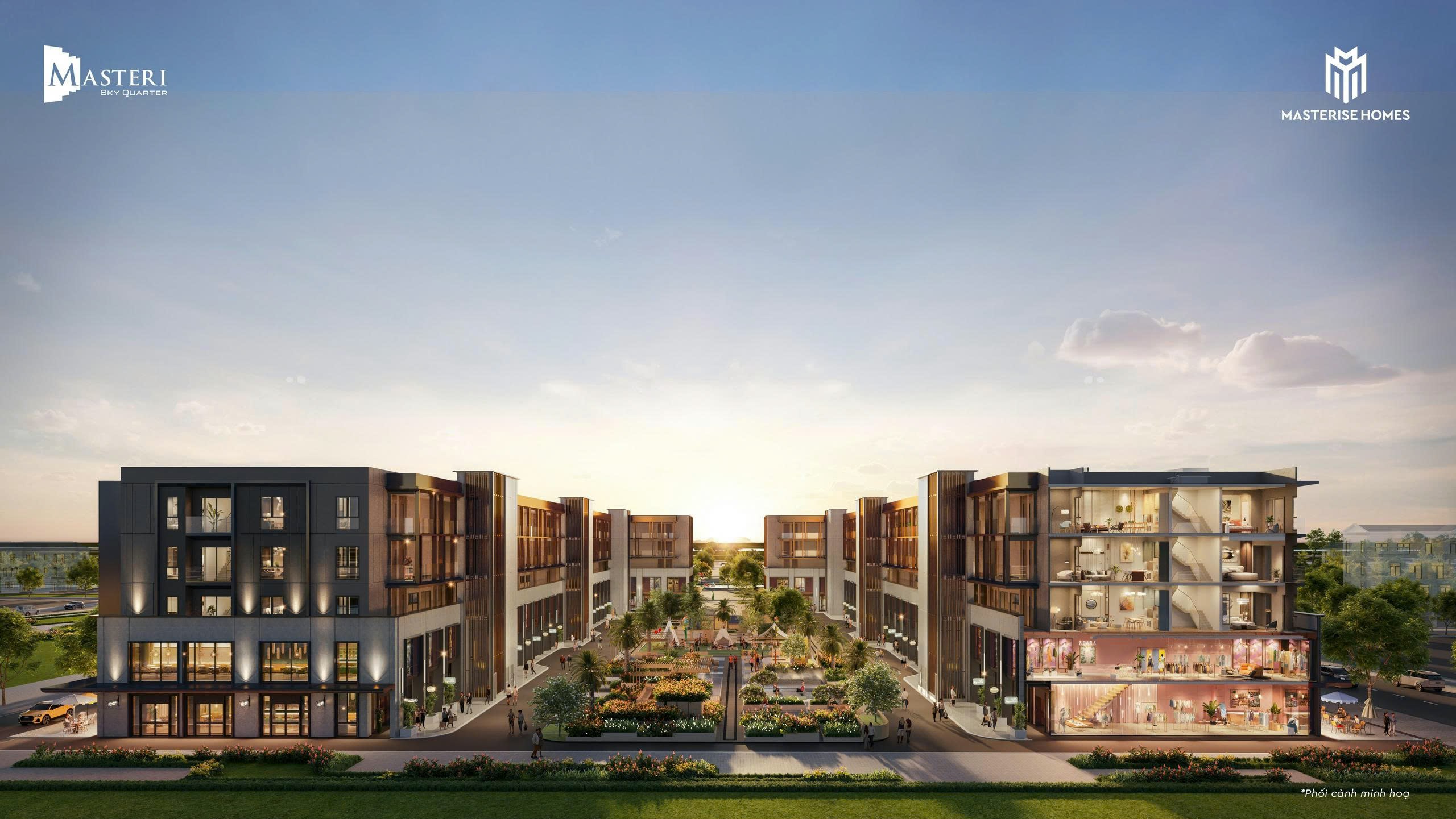 Khu căn hộ tầng thấp Masteri Sky Quarter