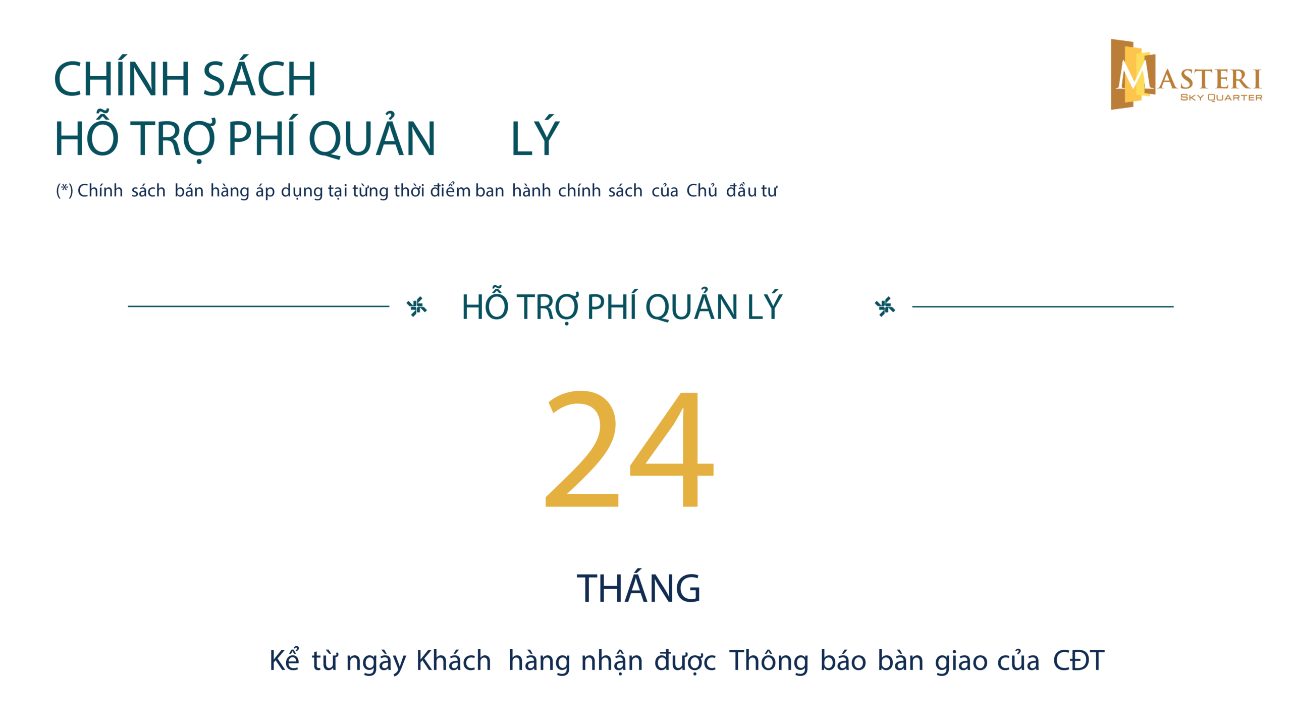 chính sách bán hàng masteri sky quarter